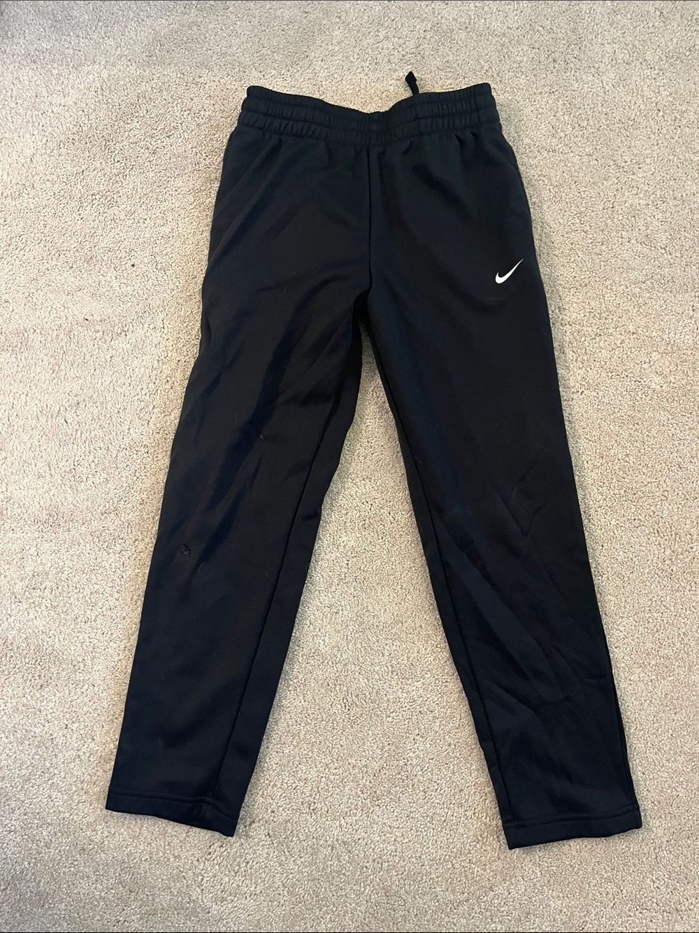 Nike Black Kids' Dri-FIT Joggers with White Swoosh